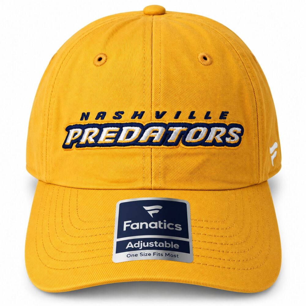 NEW Nashville Predators Fanatics Authentic Pro Gold Adjustable Hat NHL OSFM